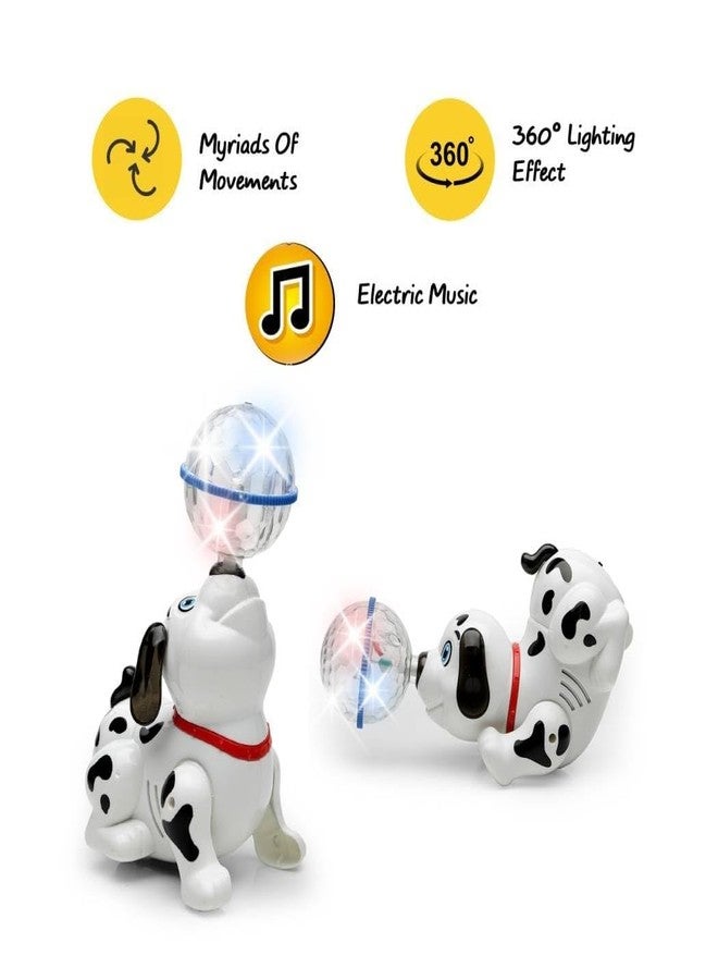 BRAVIADECOR Bravia Dancing Dog Toy Musical Sound Flashing Lights 360° Rotating Puppy Walking, Singing Toy for Kids Boys Girls (Dog White) Model - 16 - Image 2